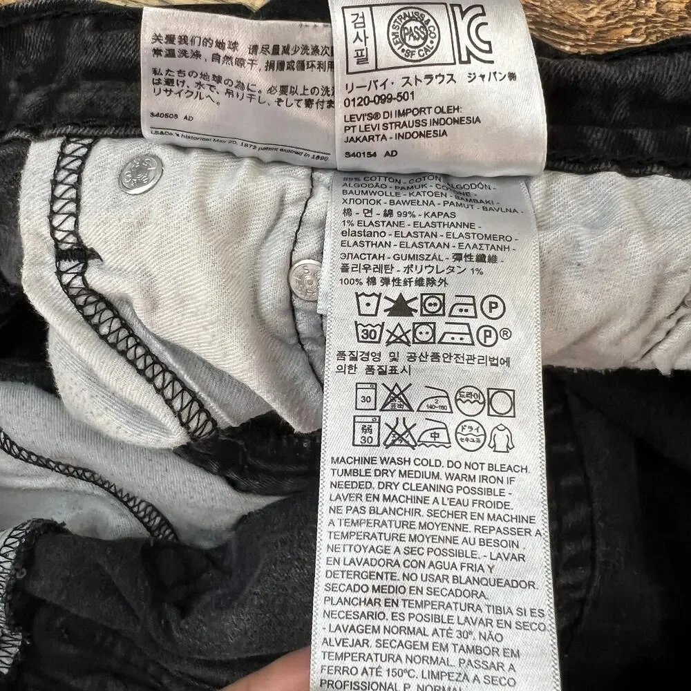 Levi’s 511 Slim Fit Jeans Black Denim Stretch Men’s 31x30 - Picture 6 of 12